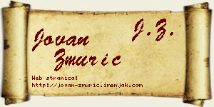 Jovan Žmurić vizit kartica